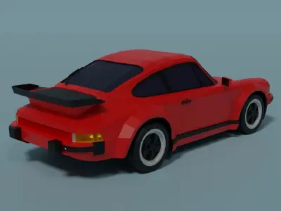 Porsche 930 Turbo Low-poly 3D model