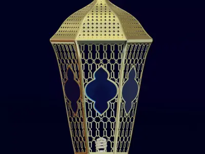 Arabic patterned lantern 3D model