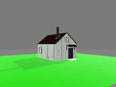 Shack Wooden House Low-poly 3D model