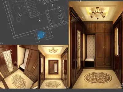 Classic House Vestibule 3D model