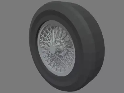 Low Poly Wheel 03 Low-poly 3D model