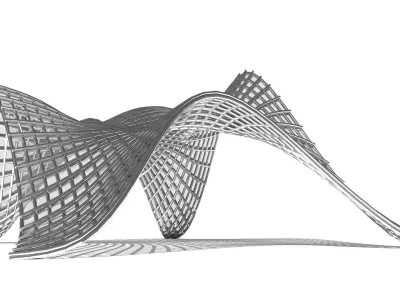 0002 - Shaded Parametric Pergola 3D model