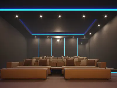 Corona - C4D scene files - Luxury Home Cinema 3D model