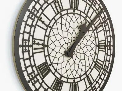 Gothic clock 3D model