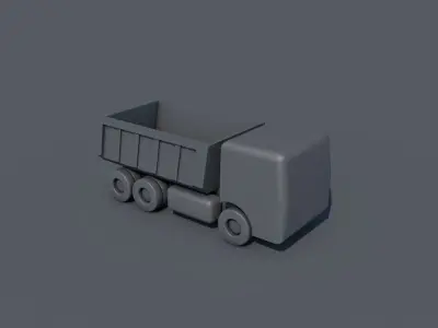 Truck 3d dump Low-poly 3D model