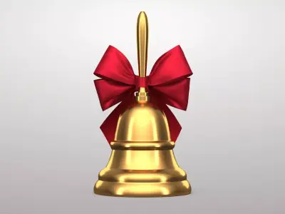 Christmas Bell 01v PBR 3D model