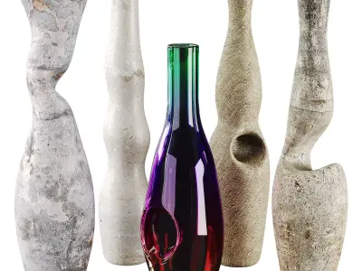 Vase decor Low-poly 3D model 19