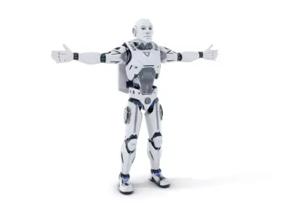 Futuristic Android model pack Low-poly 3D model