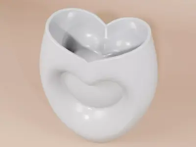 Heart Shaped Vase - Plant pot 3D print  3D print model