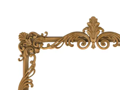 Carved picture frame STL 3D model 110