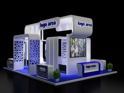  Booth Exhibition Stand a118  3D model