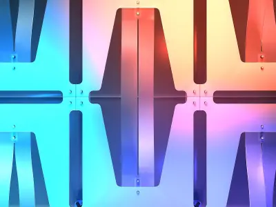 Stage Decor 36 Modular Wall Column 3D model