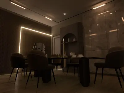 living room  3D model 5