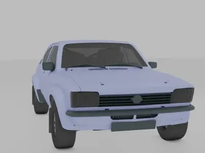 Rally Car Vehicle for Games Low-poly 3D model