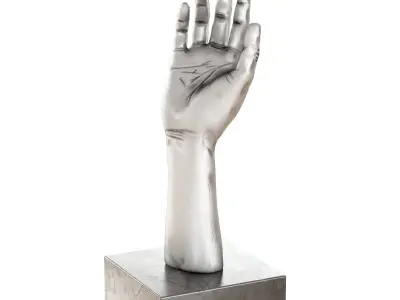 Metal figurine of a hand 3D model