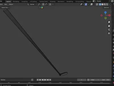 GOLF BALL STICK Free low-poly 3D model