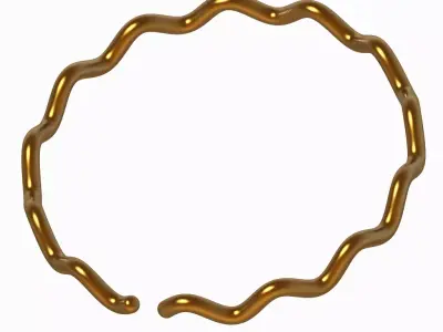 Romantic Curved Bracelet 3D print model