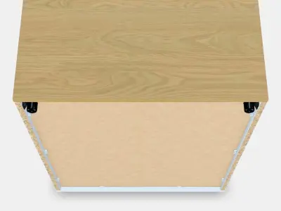 SKRUVBY Cabinet with glass doors 3D model