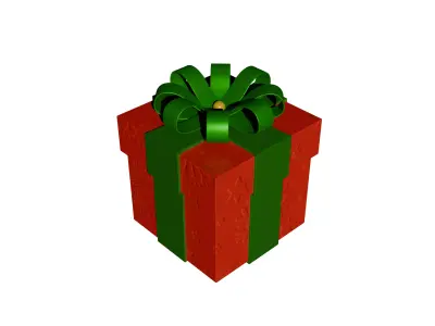 Gift Box Low-poly 3D model order