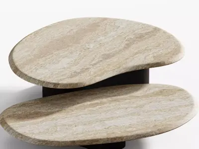 Bezier Coffee Table set 3D model