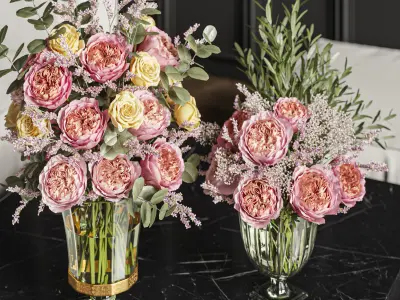 Flower Set 018 Rose Caspian 3D model