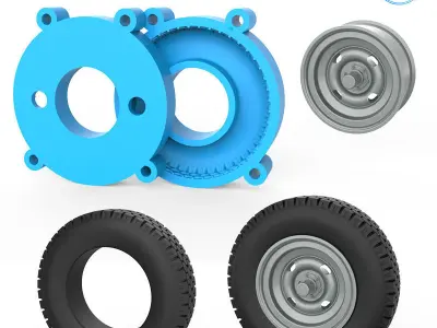 Vehicle Tire Mold 3D print model