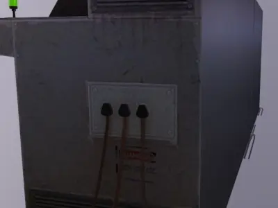 Keycard Console Low-poly 3D model