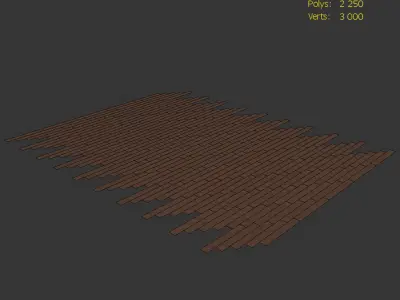 Wood Floor Oak Seal Brown Firestop 3D model