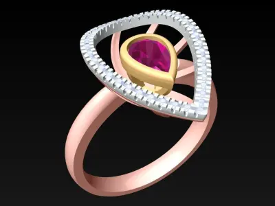 Diamond Ring - Womens Rings - N342419 3D print model