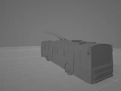 Lowpoly  Skoda14tr Low-poly 3D model