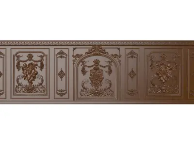 royal wall paneling A 3D model