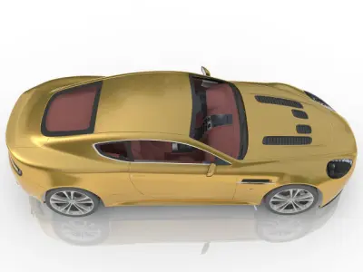 Golden Aston Martin dbx 3D model