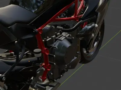 bike kawasaki ninja 3D model