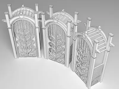 Wedding Stage Backdrop 3D model