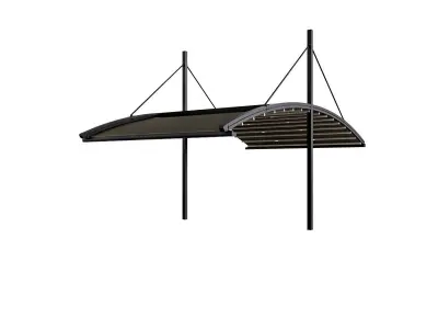 Motorized Pergola 6a oil rubbed bronze 3D model