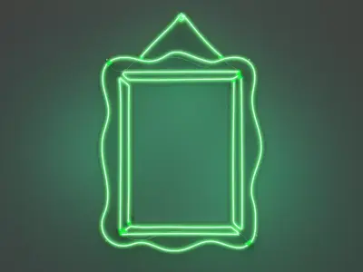Picture Frame 2 - Neon Sign 3D model