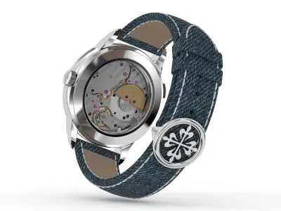 Patek Philippe Ref 5330G-001 Perpetual Calendar White Gold Watch 3D model