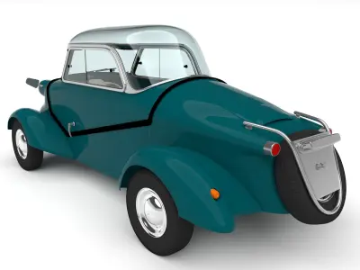Small electric car style 50s 3D model