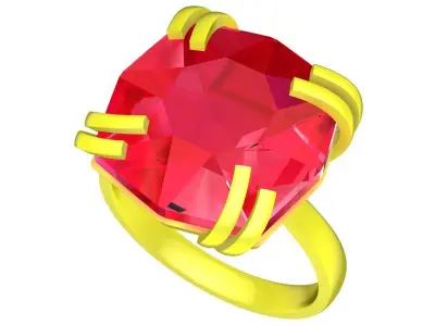 Luxury Art Diamond Ring for Lady 3D Model A5253 3D print model