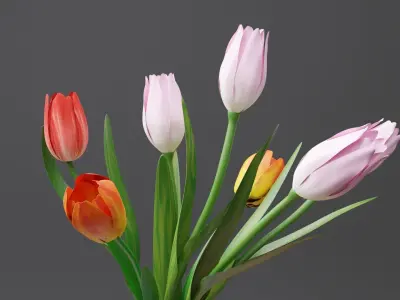 Tulip vase Low-poly 3D model