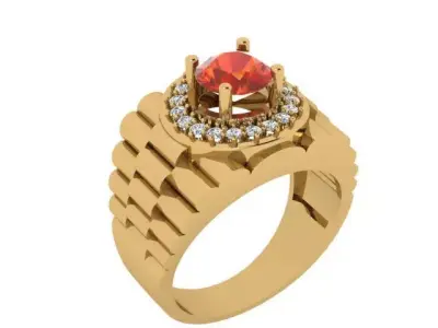 A Showcase of Luxury Men Rings Inspired by Watches 3D print model