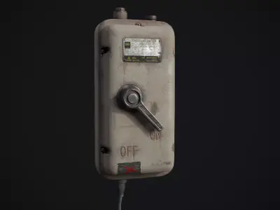Enclosed Switch Prop for Unreal Engine Low-poly 3D model