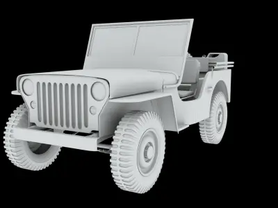 Jeep 3d model wwii armoured car 3D model