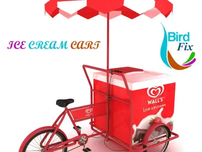 Walls Ice Cream Cart Low-poly 3D model