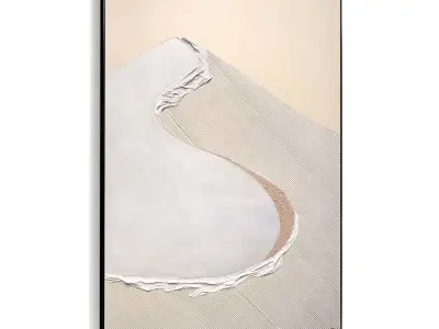 Plaster Two Photo Frame 406 Low-poly 3D model