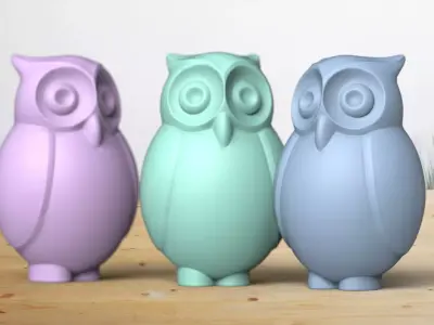 Owl version 2  PRINTABLE MODEL 3D print model