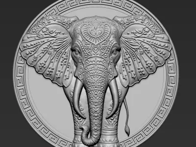 Elephant Pendant A12 3D print model
