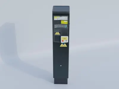 Parking meter Low-poly 3D model