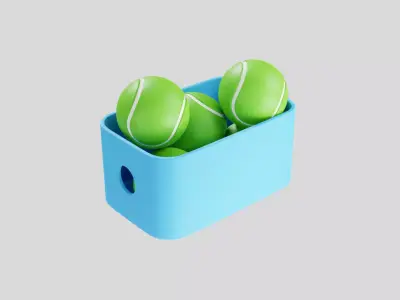 Tennis Ball Storage Box 3D model