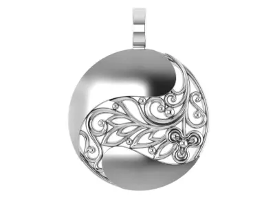 Pendant with a pattern without stones  3D print model
